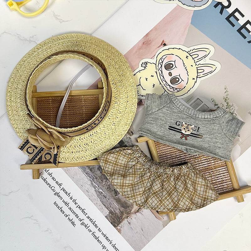 Labubu Outfit – “Gucci Garden Picnic Set” (Fits 17cm Labubu Macaron / Have a Seat / Big into Energy)
