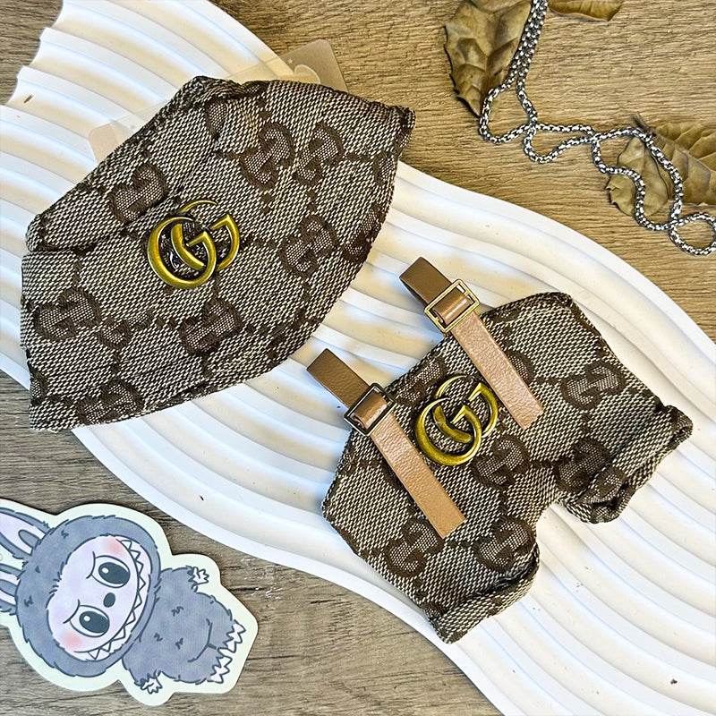 Labubu Outfit – “GG Monogram Bucket Set” (Fits 17cm Labubu Macaron / Have a Seat / Big into Energy)