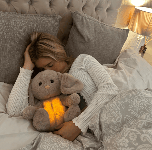 Mykro™ Breathing Rabbit Sleep Companion – 2025 Soothing Plush Toy with Light & Sound